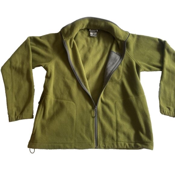 Columbia Jacket Mens Large Olive Green Interchange Fleece Full Zip Sweater Hike - Picture 6 of 14